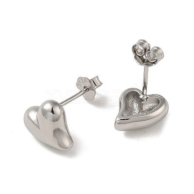 Anti-Tarnish 925 Sterling Silver Stud Earrings for Women EJEW-E307-11P-1