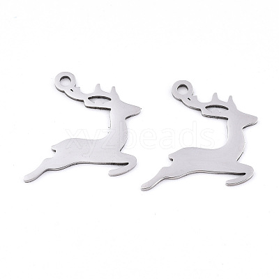 Non-Tarnish Christmas 201 Stainless Steel Pendants STAS-S081-065-1