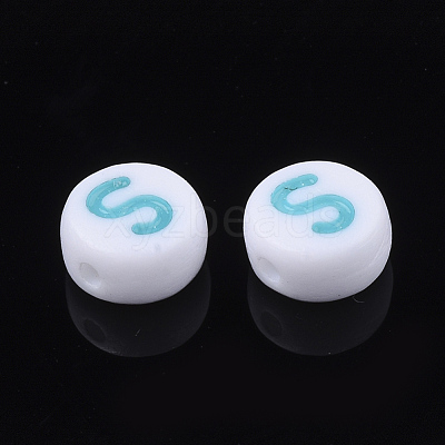 Initial Acrylic Beads X-OACR-E001-20S-1