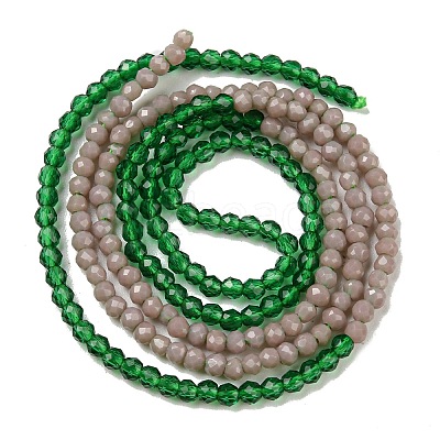 Transparent Gradient Color Glass Beads Strands LS-GLAA-H021-01A-44-1