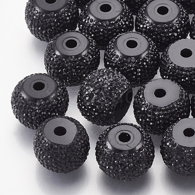 Resin Rhinestone Beads RESI-T020-02F-01-1