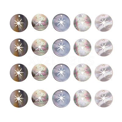 Black Lip Shell Pendants SHEL-S274-77-1
