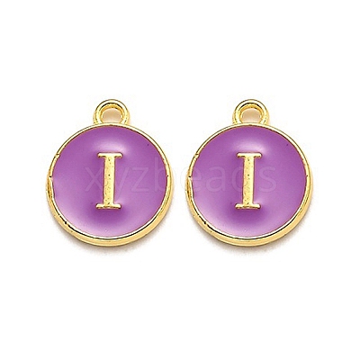 Golden Plated Alloy Enamel Charms LS-ENAM-Q437-12I-1