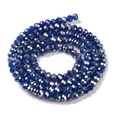 Baking Electroplate Glass Beads Strands DGLA-A039-J2MM-B04-1