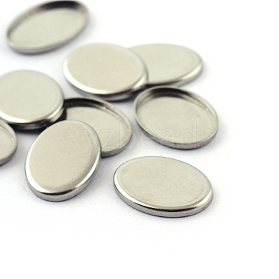 Tarnish Resistant 304 Stainless Steel Plain Edge Bezel Cups X-STAS-Q194-11-1