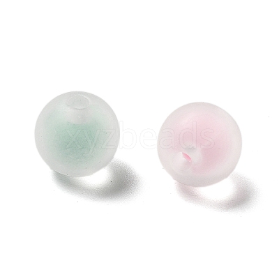 Frosted Transparent Acrylic Beads OACR-A032-14B-1