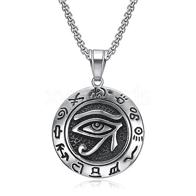 Stainless Steel Cable Chain Necklace WG26403-01-1