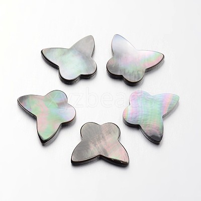 Butterfly Natural Black Lip Shell Cabochons SHEL-L003-39-1