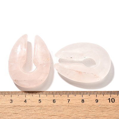 Natural Rose Quartz Ear Plugs Gauges G-I359-13A-02-1