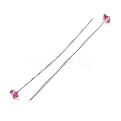 Brass Micro Pave Cubic Zirconia Stud Earring Findings CU-CBA4618-01P-03-1