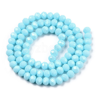 Electroplate Glass Beads Strands EGLA-A034-P6mm-A25-1