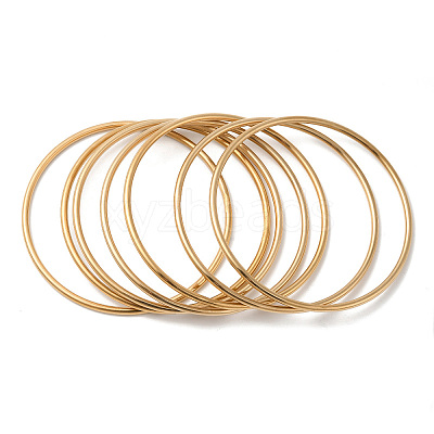 7Pcs 201 Stainless Steel Plain Bangle Sets for Women BJEW-L664-022A-G02-1