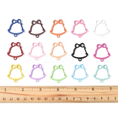30Pcs Spray Paint Alloy Spring Gate Rings FIND-FS0004-03-1