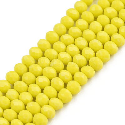 Opaque Solid Color Glass Beads Strands EGLA-A034-P3mm-D26-1