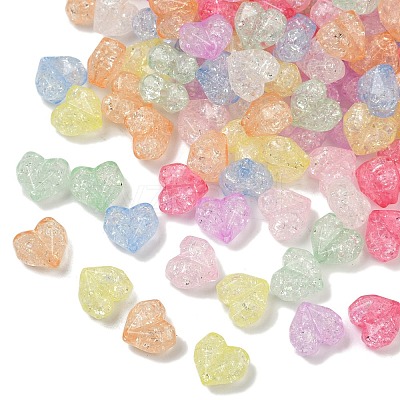 Transparent Crackle Acrylic Beads OACR-B031-09-1