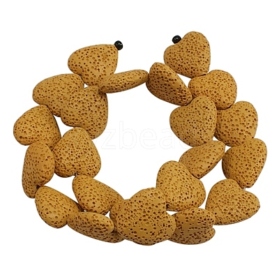 Dyed Natural Lava Rock Bead Strands G917-6-1