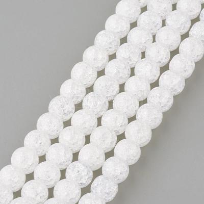 Synthetic Crackle Quartz Beads Strands GLAA-S134-4mm-05-1