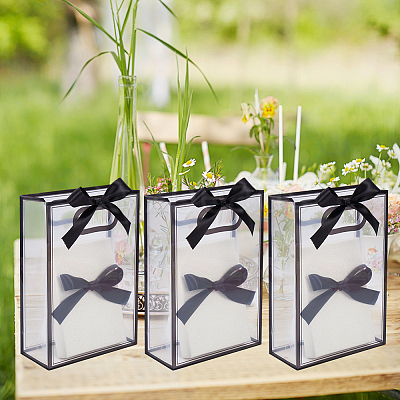12Pcs Rectangle Plastic Gift Bags ABAG-SP0001-07F-1