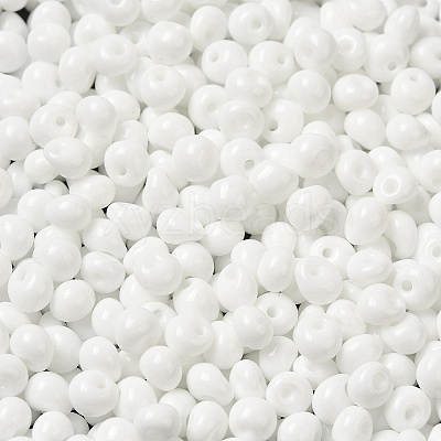 6/0 Opaque Baking Paint Glass Seed Beads SEED-M012-02A-37-1