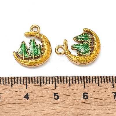 304 Stainless Steel Enamel Pendants STAS-F347-11G-1