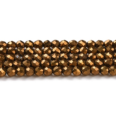 Electroplate Glass Beads Strands GLAA-H021-01A-FP01-1