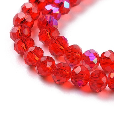 Electroplate Glass Beads Strands EGLA-A034-T6mm-L09-1