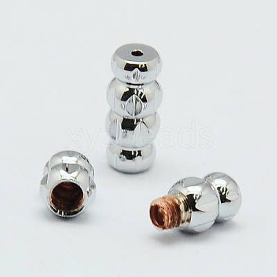 Brass Screw Clasps for Necklaces KK-F0254-P-1