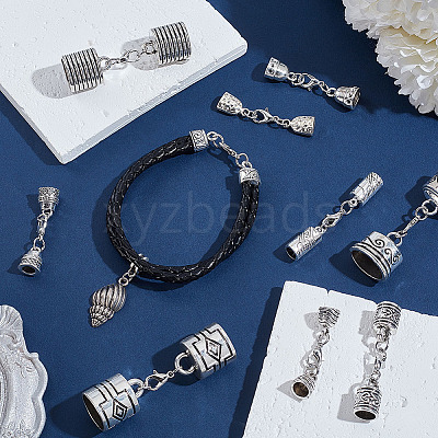 20Pcs 10 Style Alloy Cord End FIND-GA00003-1