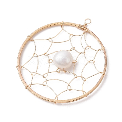 Natural Cultured Freshwater Pearl Pendants PALLOY-JF02653-03-1