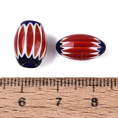 Handmade Millefiori Glass Barrel Beads LA-N002-03B-1