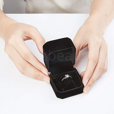 Square Velvet Ring Boxes VBOX-WH0002-01C-1