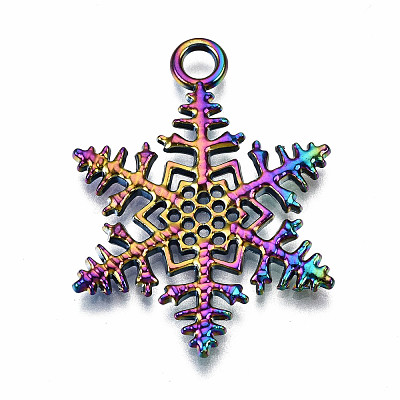 Rainbow Color Alloy Pendants PALLOY-S180-068-RS-1
