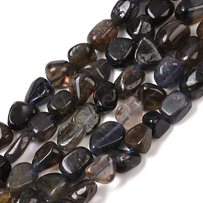 Natural Iolite/Cordierite/Dichroite Beads Strands G-A284-A02-02-1