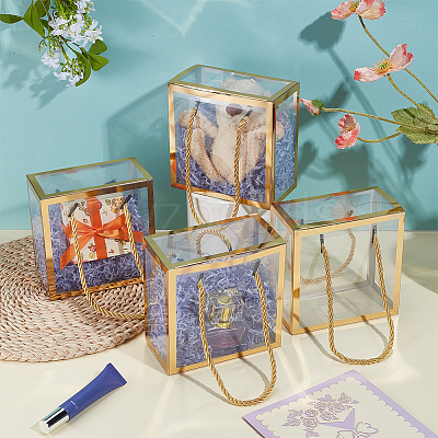 Foldable Hot Stamping Transparent PVC Packaging Boxes LS-CON-WH0123-24B-02-1