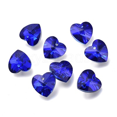 Electroplate Glass Charms RGLA-L026-B-1