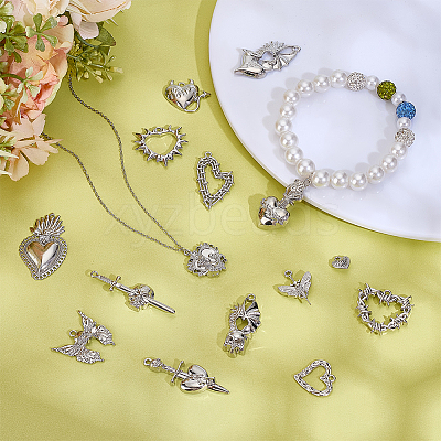 30Pcs 15 Style Alloy Pendants FIND-ME0001-84-1