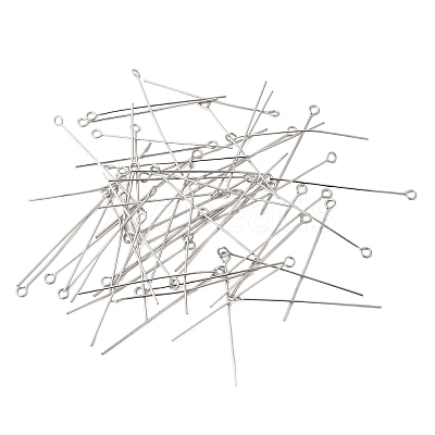 Non-Tarnish 304 Stainless Steel Eye Pin X-STAS-R045-45mm-1