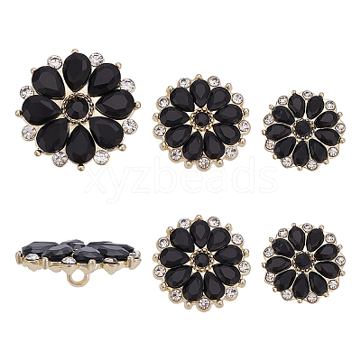 6Pcs 3 Styles Alloy Buttons FIND-FG0004-62A-1