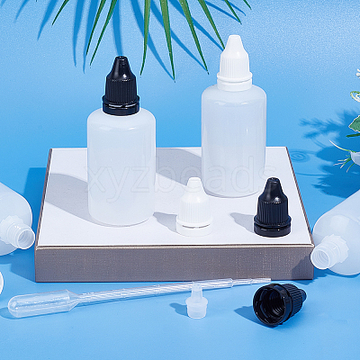10Pcs 2 Styles PE Plastic Refillable Bottles AJEW-GF0013-39A-1