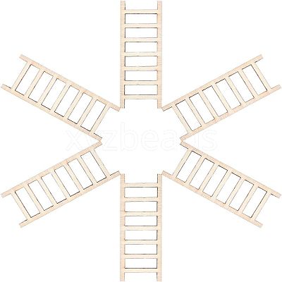 Ladder Unfinished Wooden Ornaments WOOD-WH0100-31-1