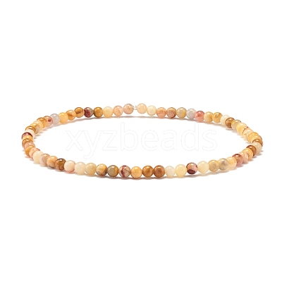 Mini Natural Crazy Agate Beaded Stretch Bracelets BJEW-JB07669-03-1