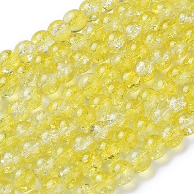 Baking Paint Crackle Glass Beads Strands X-CCG-S001-8mm-04-1