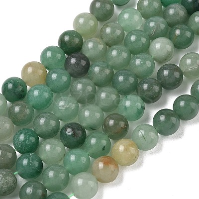 Natural Green Aventurine Beads Strands G-E380-02-4mm-1
