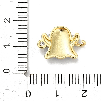 Halloween Brass Light Grey Enamel Connector Charms KK-F915-04A-G-1
