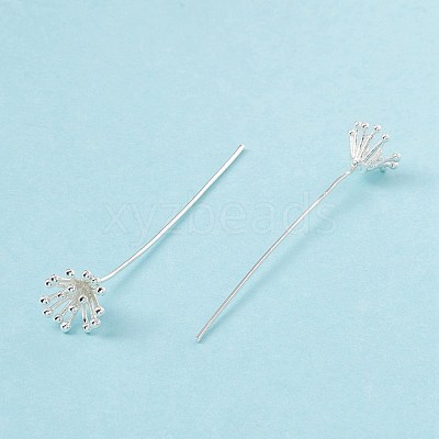 Brass Flower Head Pins KK-G413-03S-1
