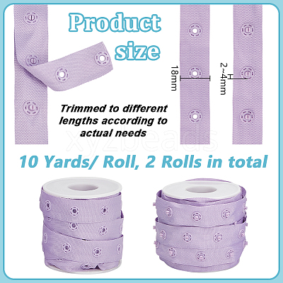 10 Yards Snap Button Tape OCOR-OC0001-65F-1