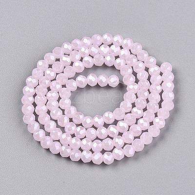 Electroplate Glass Beads Strands EGLA-A044-J4mm-A02-1