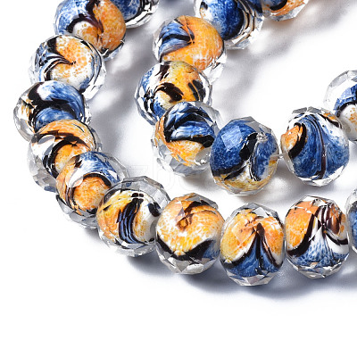 Handmade Lampwork Beads Strands LAMP-T007-14B-1