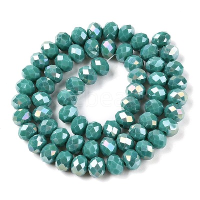 Electroplate Glass Beads Strands EGLA-A044-P8mm-B31-1