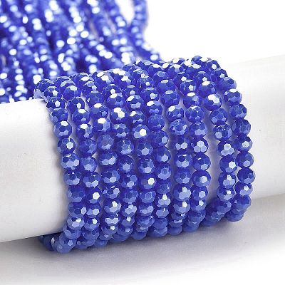 Electroplate Opaque Glass Beads Strands EGLA-A035-P3mm-A07-1